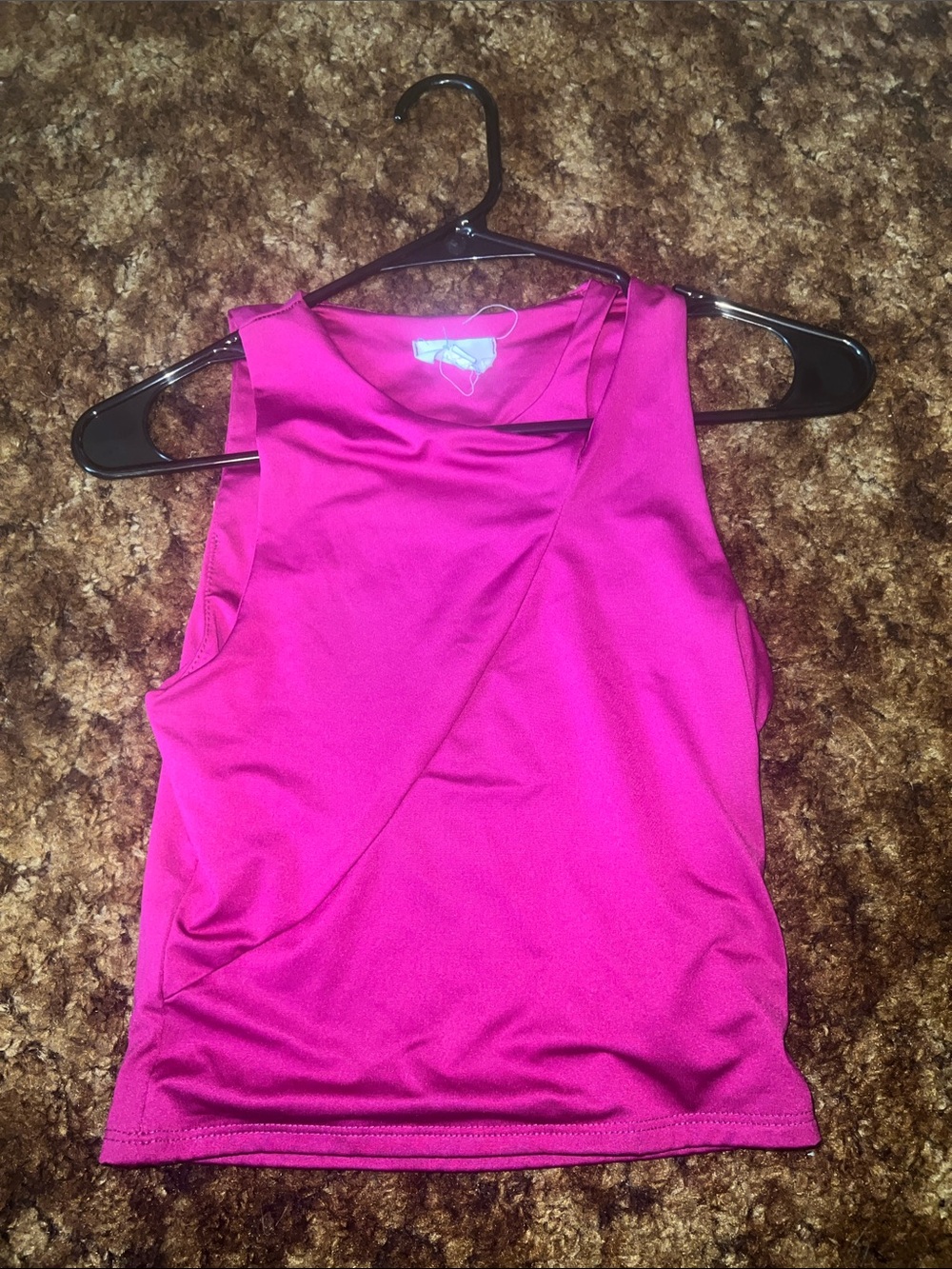 Fuchsia Women's Sleeveless Wrap-Front Tank Top